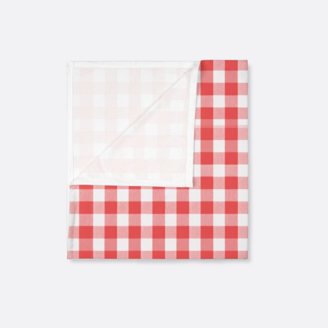 Baby Swaddle Blanket, Spring Red Gingham