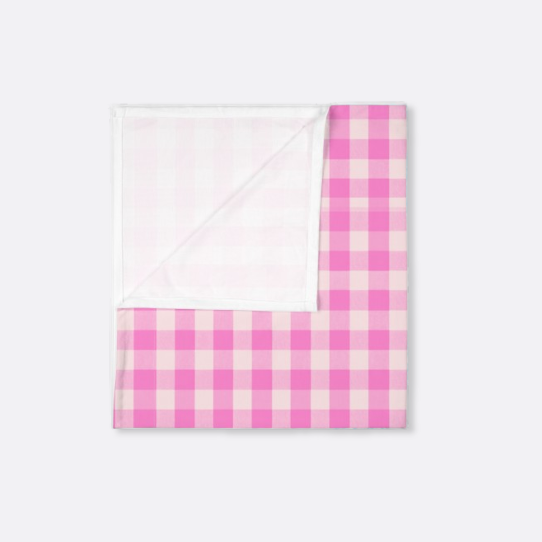 Baby Swaddle Blanket, Spring Pink Gingham