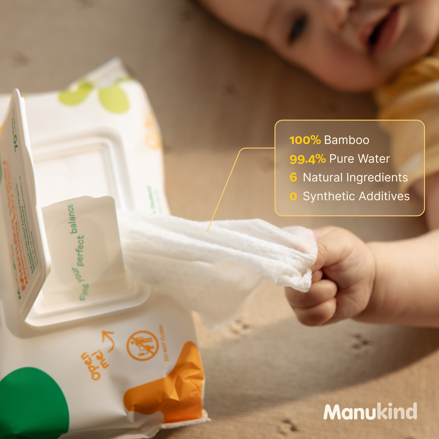 Manukind Manuka Honey Baby Wipes