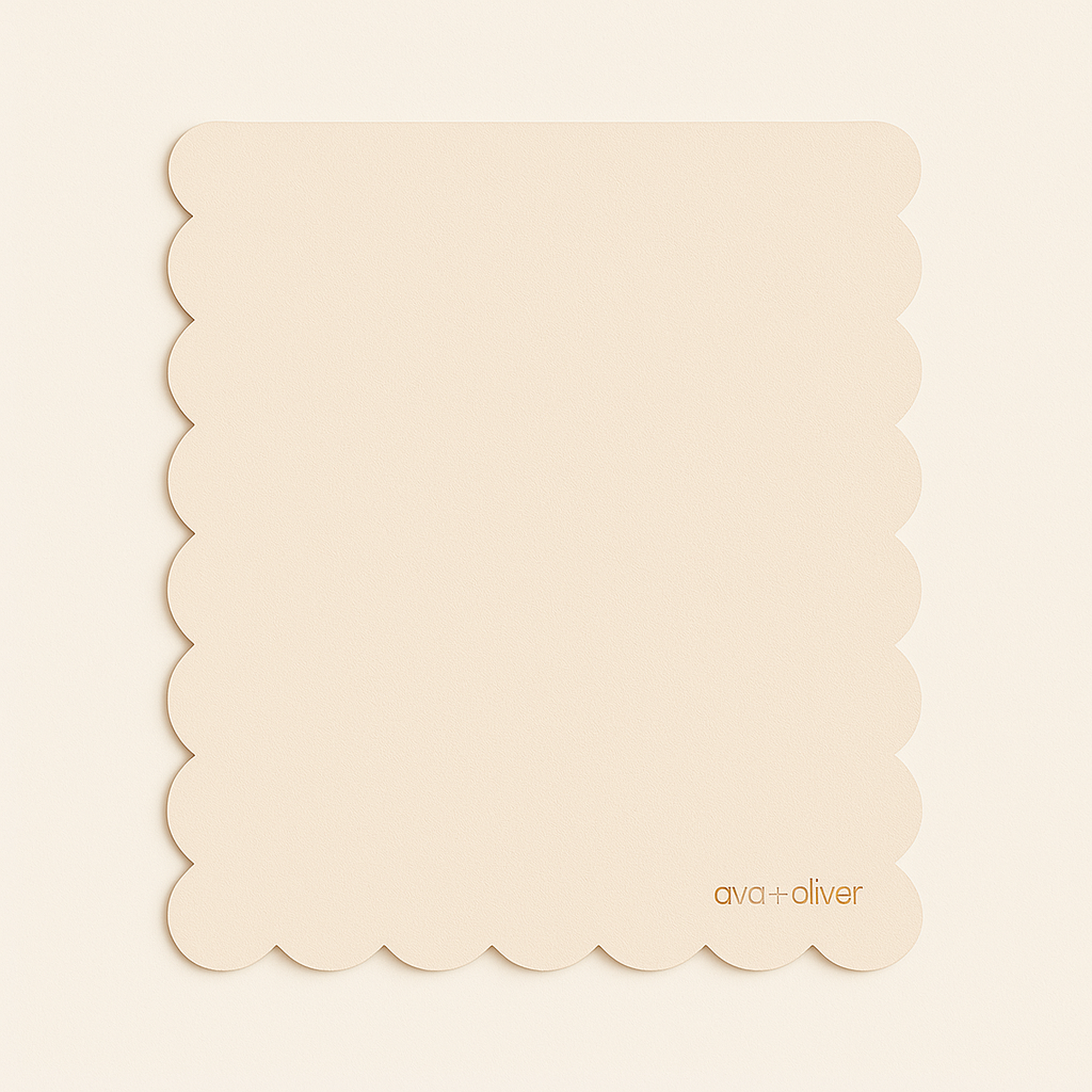 Vegan Leather Changing Mat, Wispy Cream Scallop — primary — Clean ecommerce product shot — refreshed editorial photography