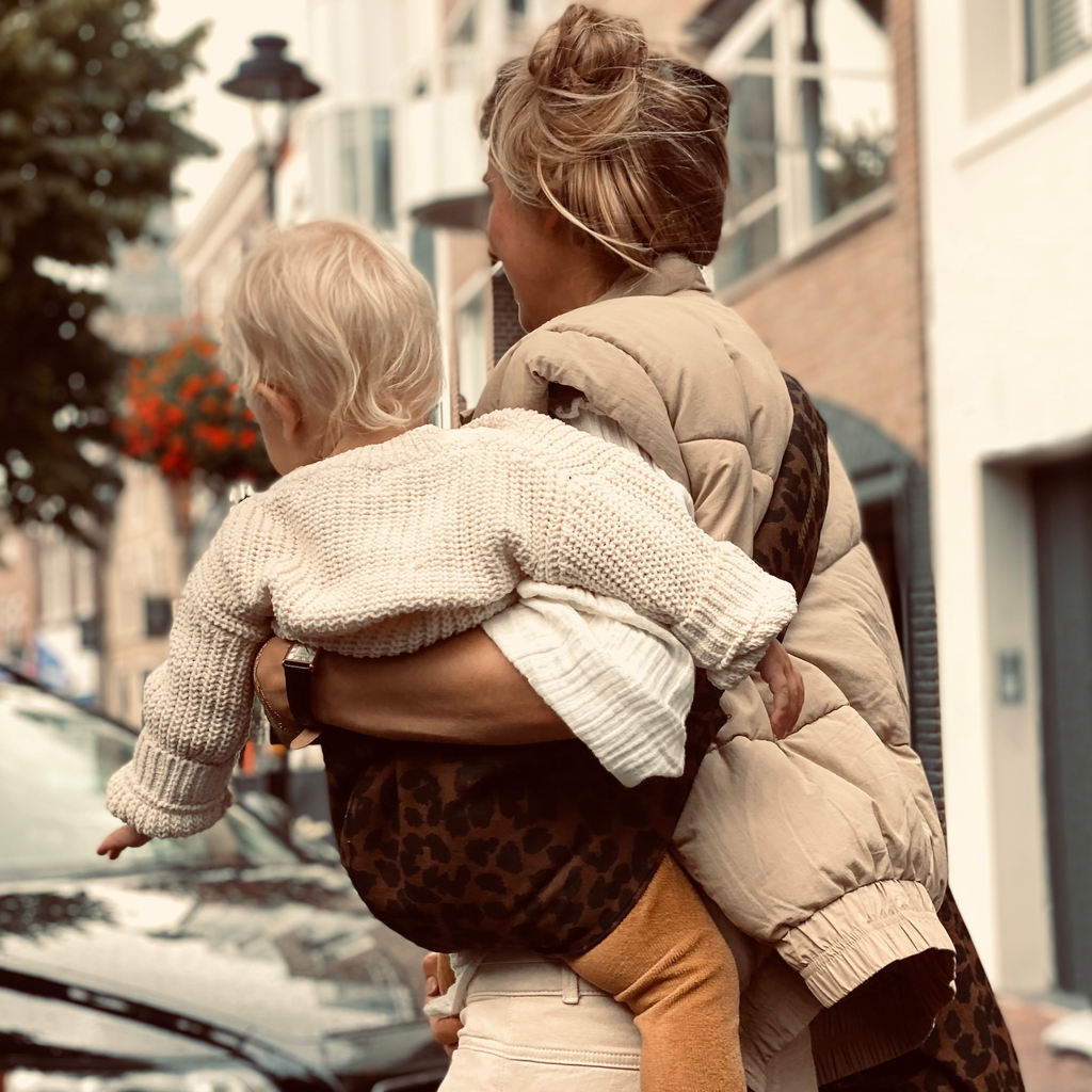 Toddler Carrier Leopard Print Brown