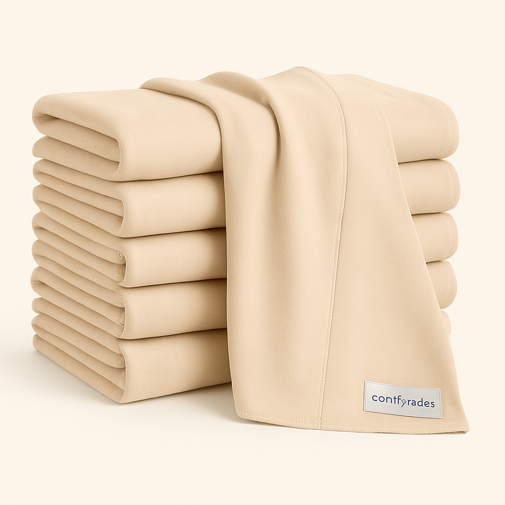 Cotton Burp Cloths in Cream — primary — Clean ecommerce product shot — refreshed editorial photography