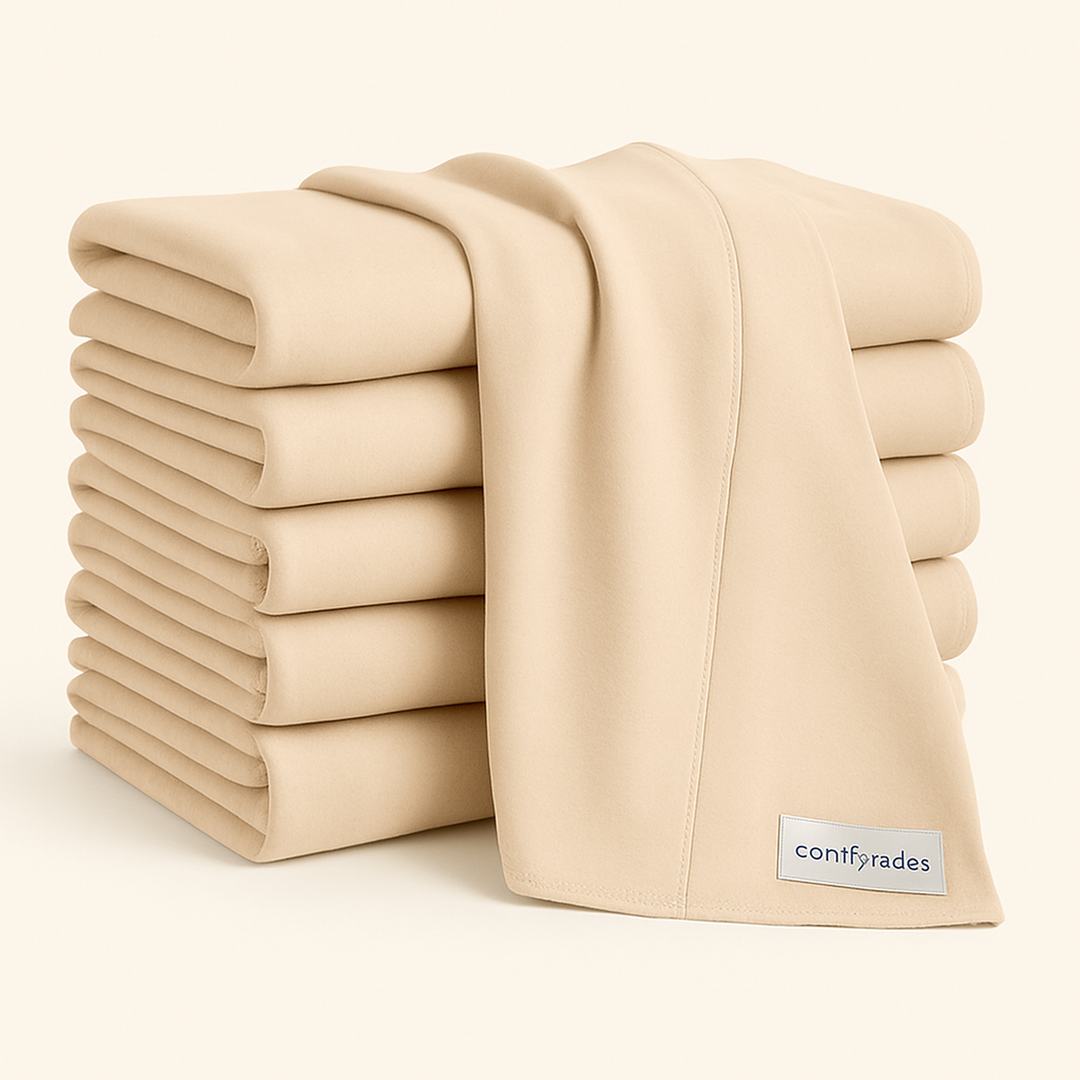 Cotton Burp Cloths in Cream — primary — Clean ecommerce product shot — refreshed editorial photography