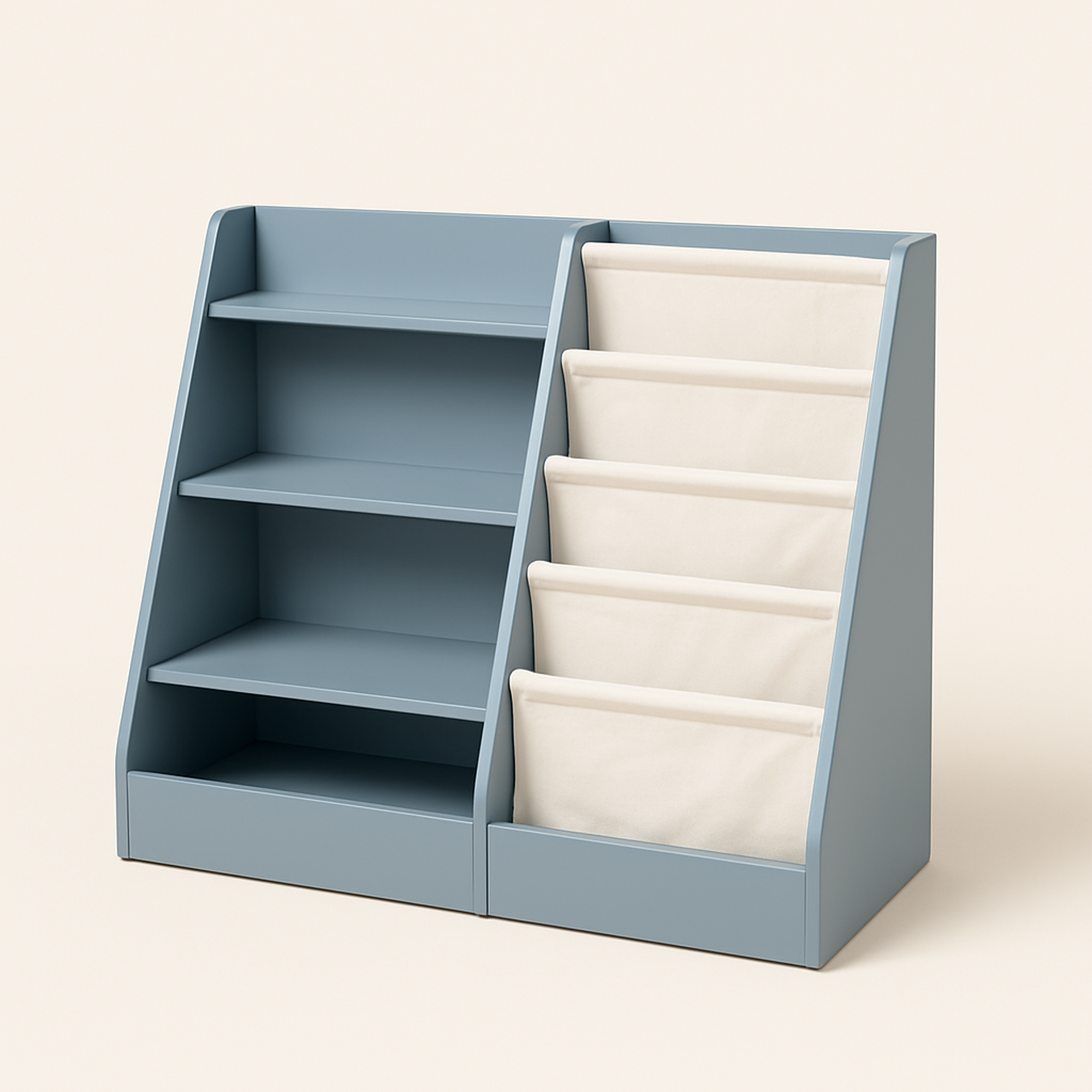 Kids Bookshelf - Blue — primary — Clean ecommerce product shot — refreshed editorial photography