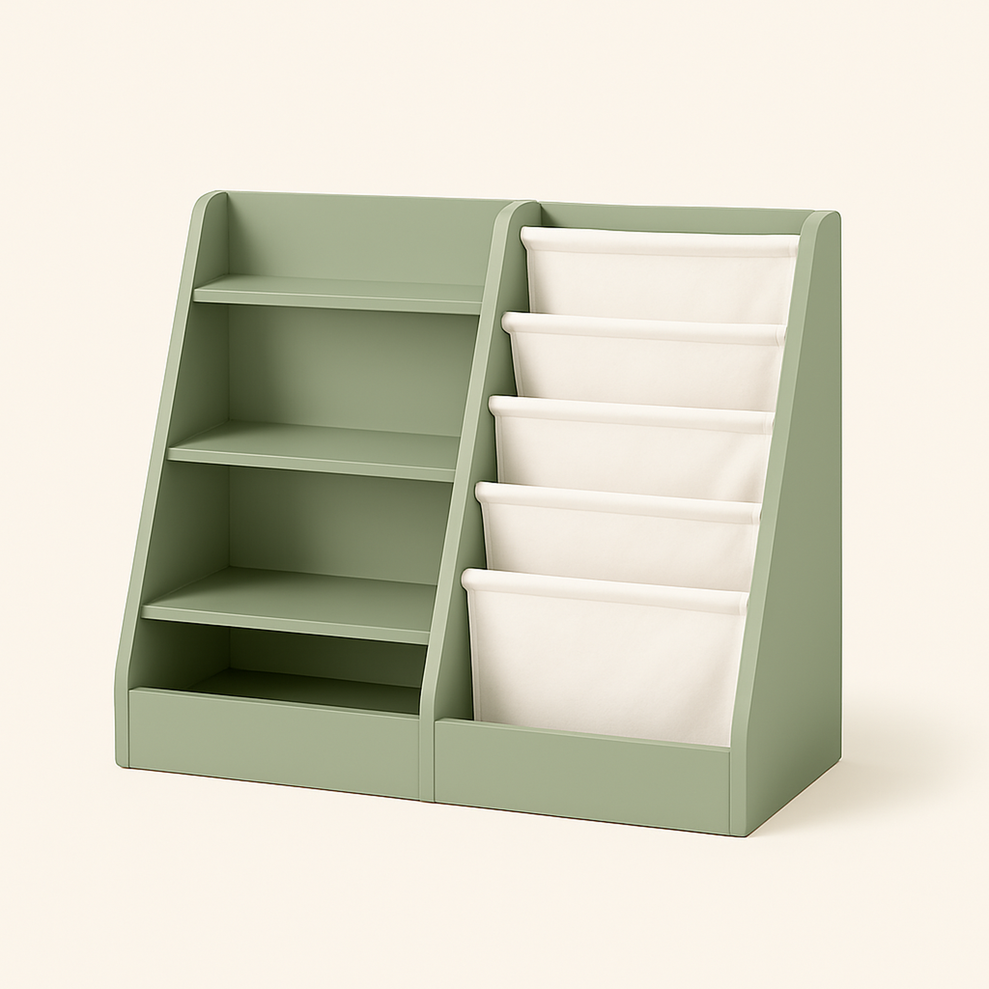 Kids Bookshelf - Sage — primary — Clean ecommerce product shot — refreshed editorial photography