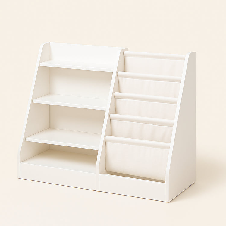 Kids Bookshelf - White — primary — Clean ecommerce product shot — refreshed editorial photography