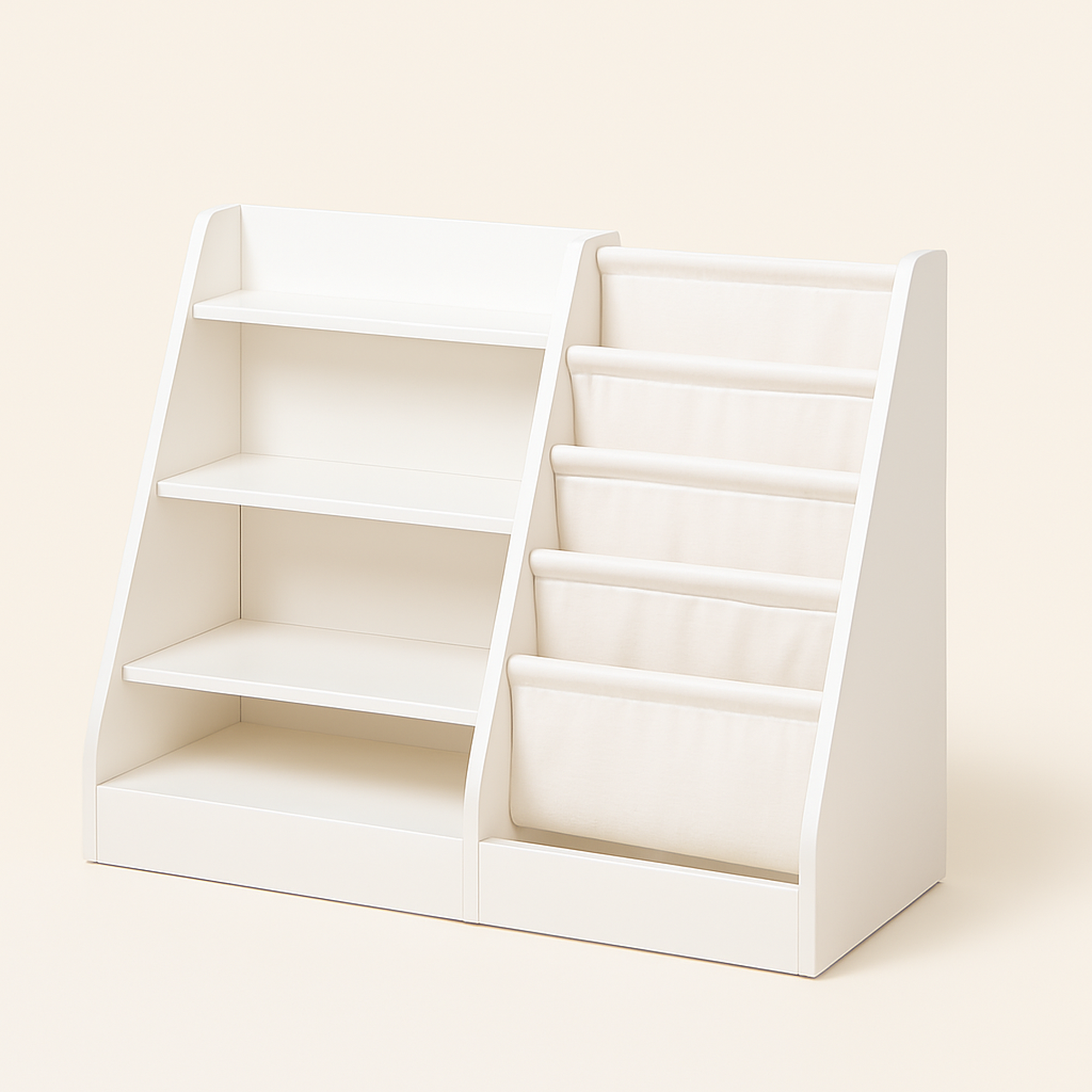 Kids Bookshelf - White — primary — Clean ecommerce product shot — refreshed editorial photography