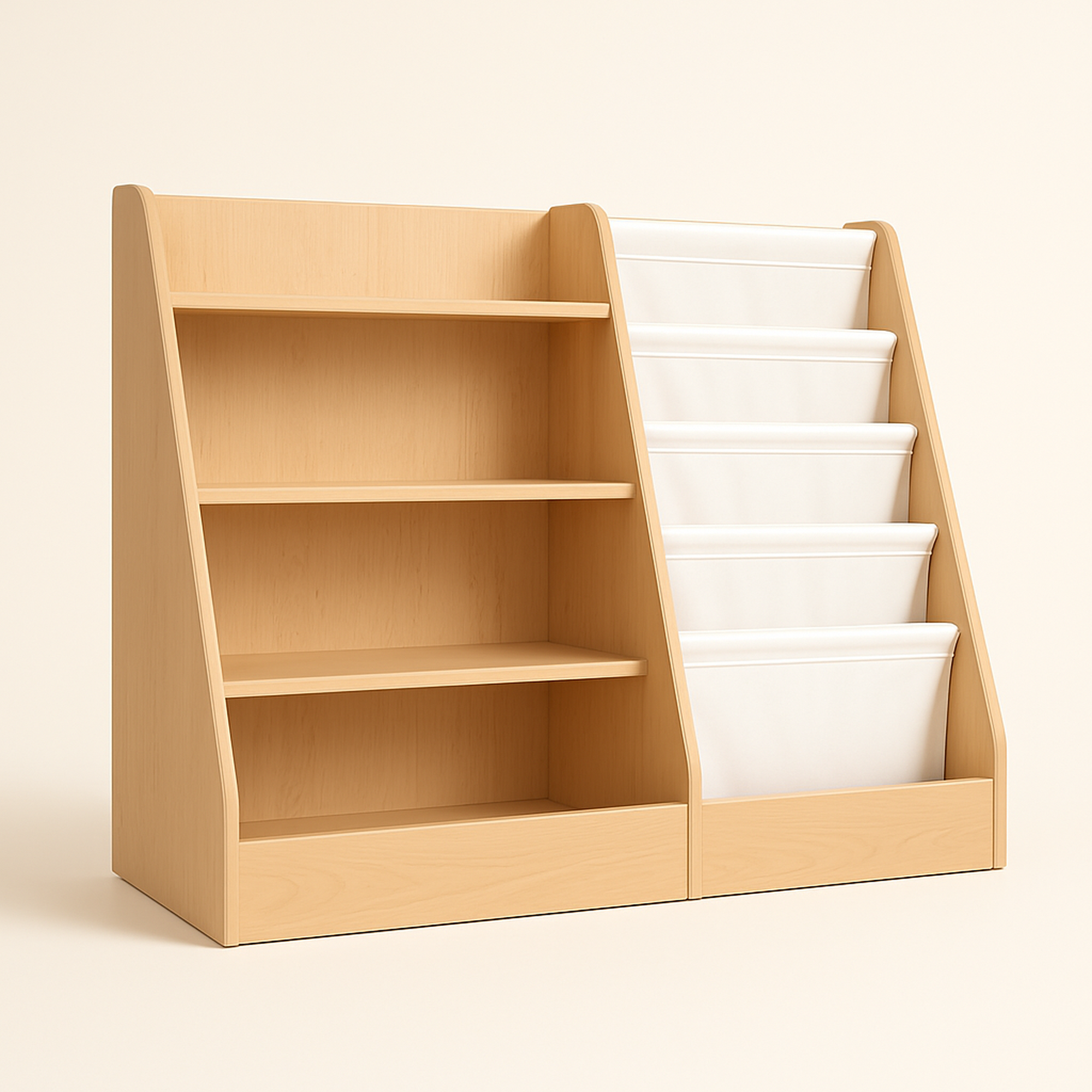 Kids Bookshelf - Wood — primary — Clean ecommerce product shot — refreshed editorial photography