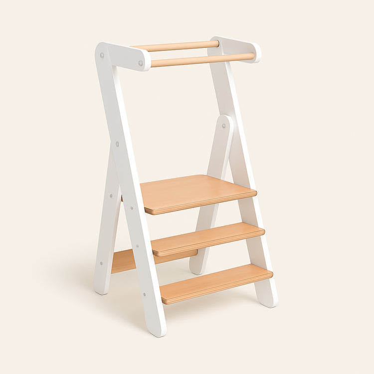 Kids Step Stool for Ages 3+ in White — primary — Clean ecommerce product shot — refreshed editorial photography