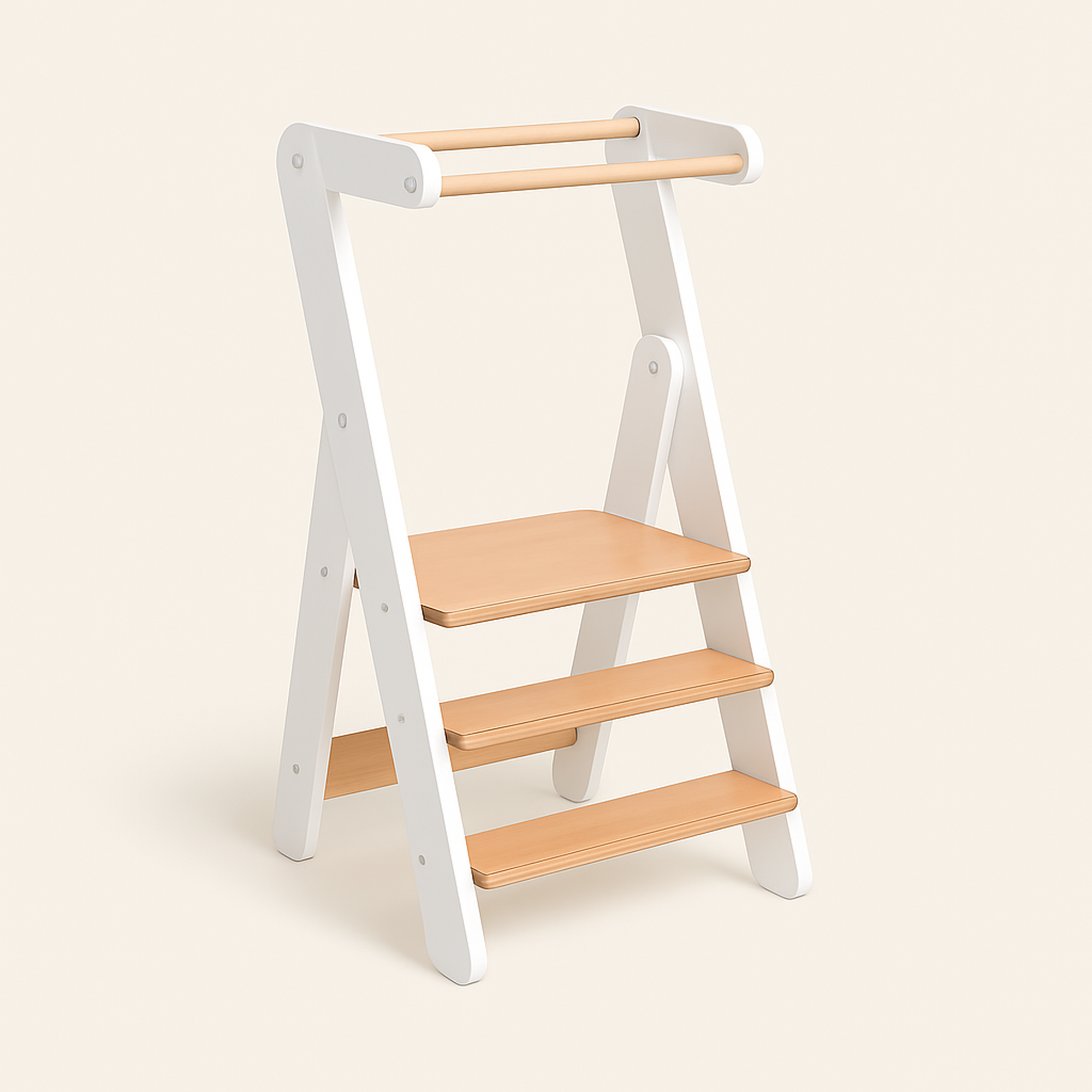 Kids Step Stool for Ages 3+ in White — primary — Clean ecommerce product shot — refreshed editorial photography