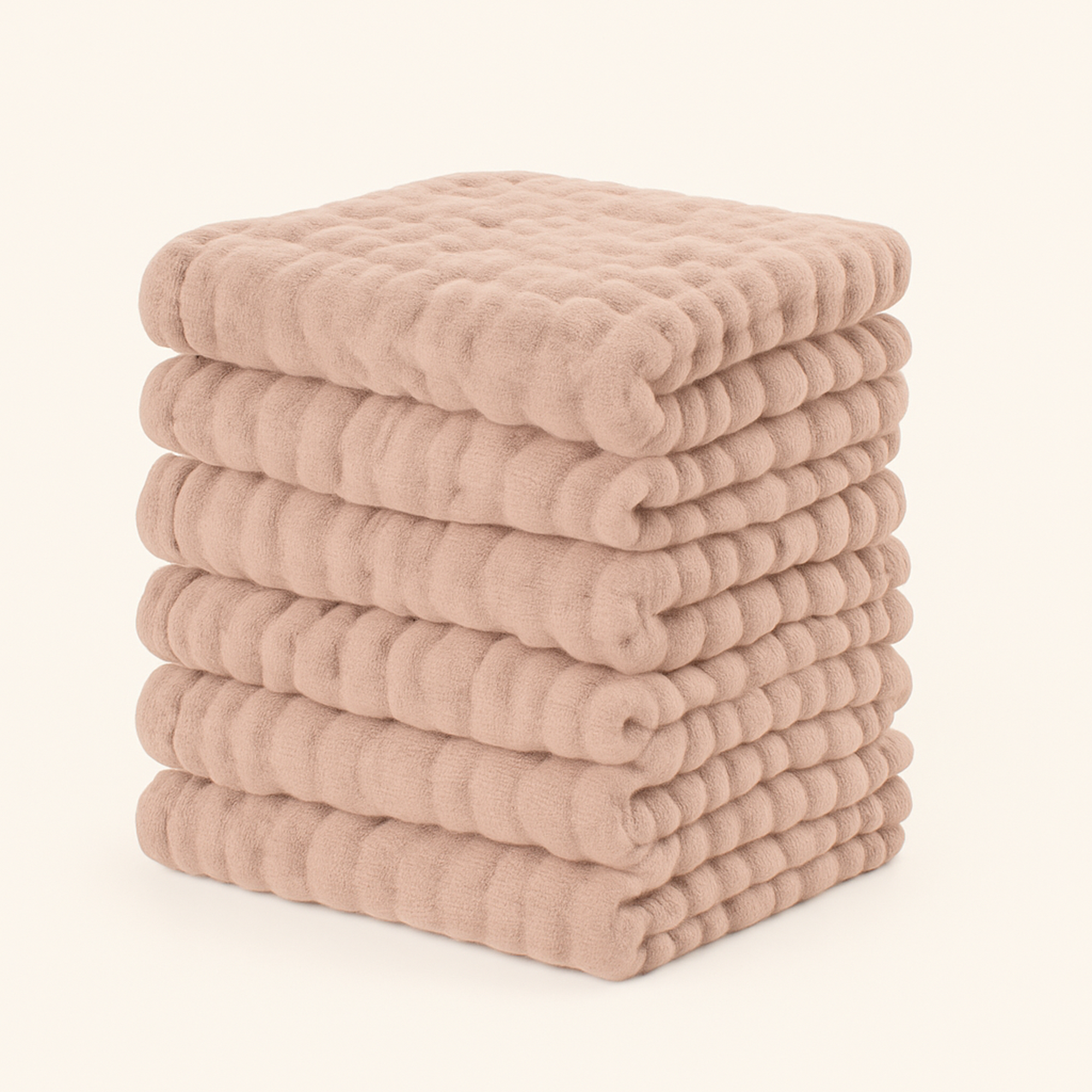 Muslin Washcloths in Blush — primary — Clean ecommerce product shot — refreshed editorial photography
