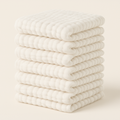 Muslin Washcloths in White — primary — Clean ecommerce product shot — refreshed editorial photography