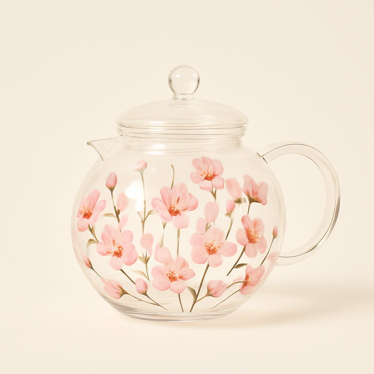 Painted Cherry Blossom Tea Pot — primary — Clean ecommerce product shot — refreshed editorial photography