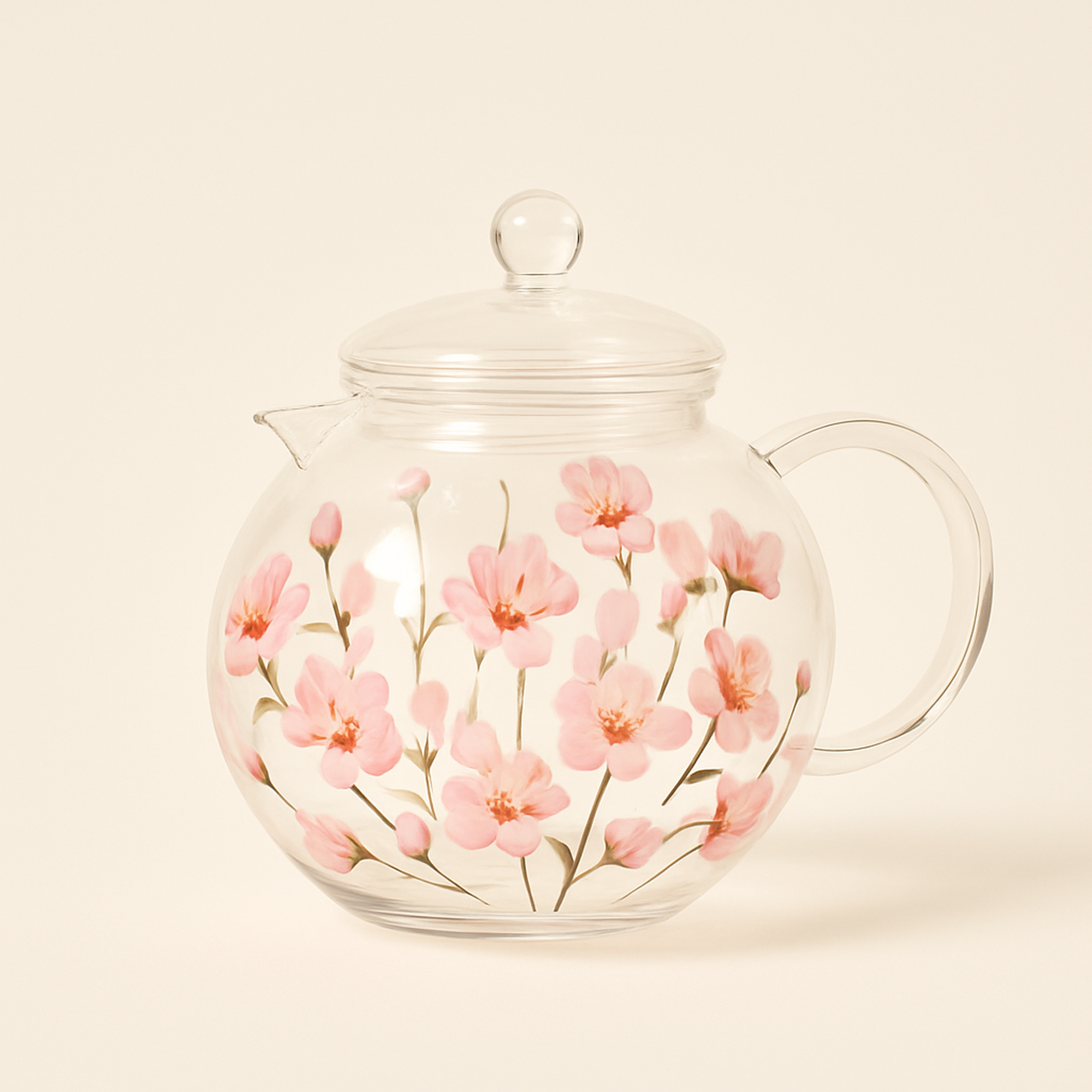 Painted Cherry Blossom Tea Pot — primary — Clean ecommerce product shot — refreshed editorial photography