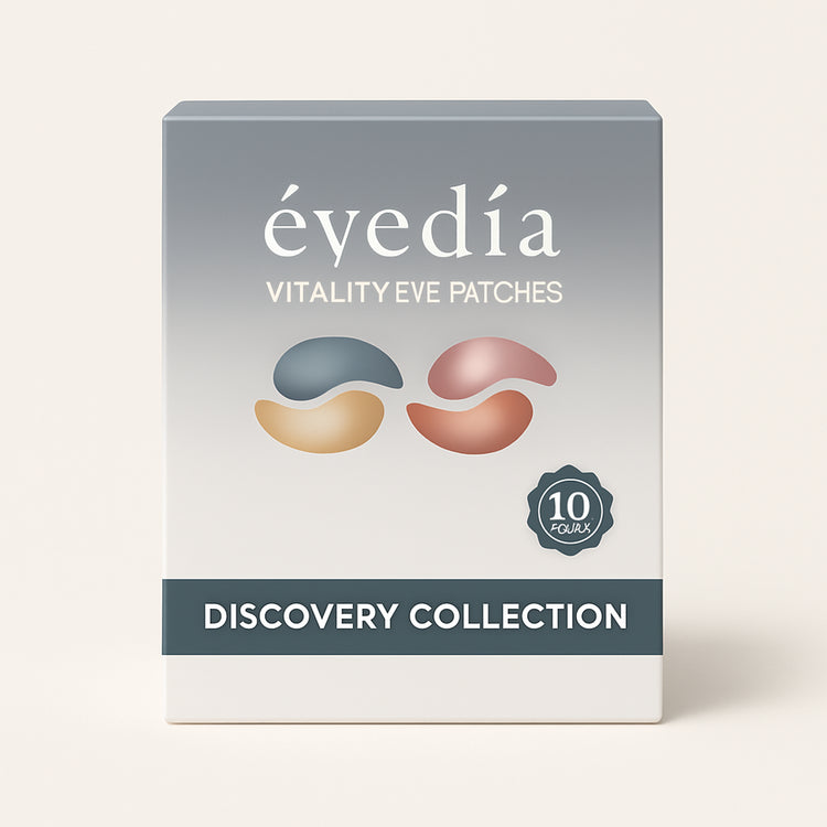 DISCOVERY COLLECTION: Vitality Eye Patches (4 Color Variety Pack) — primary — Clean ecommerce product shot — refreshed editorial photography
