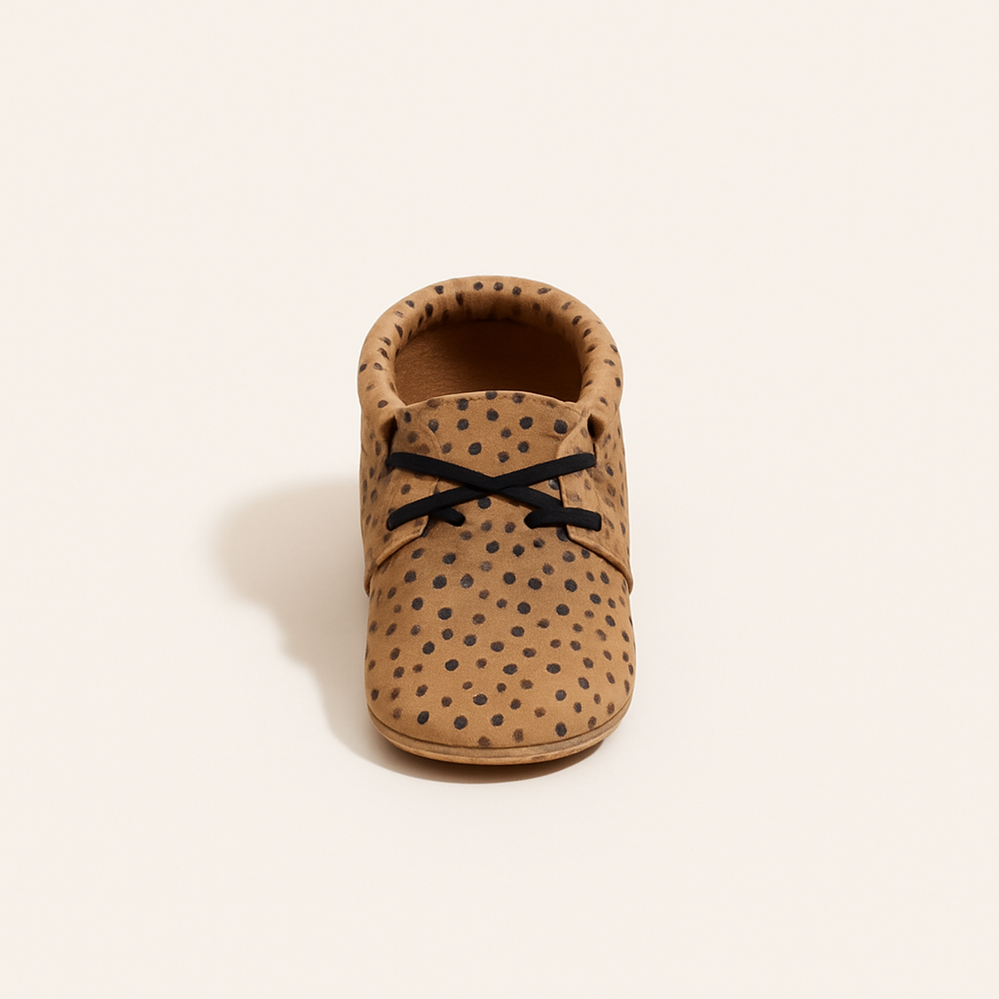 Almond Speckles Oxford Baby Shoe — primary — Clean ecommerce product shot — refreshed editorial photography