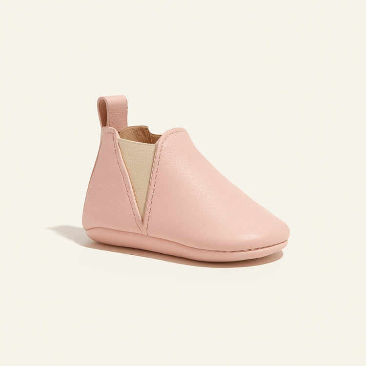 Blush Chelsea Boot Baby Shoe — primary — Clean ecommerce product shot — refreshed editorial photography