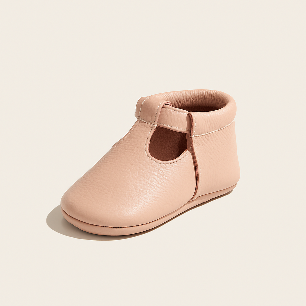 Blush T-Bar Baby Shoe — primary — Clean ecommerce product shot — refreshed editorial photography