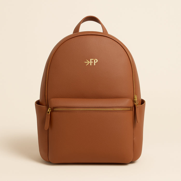 Cognac Classic City Diaper Bag II — primary — Clean ecommerce product shot — refreshed editorial photography