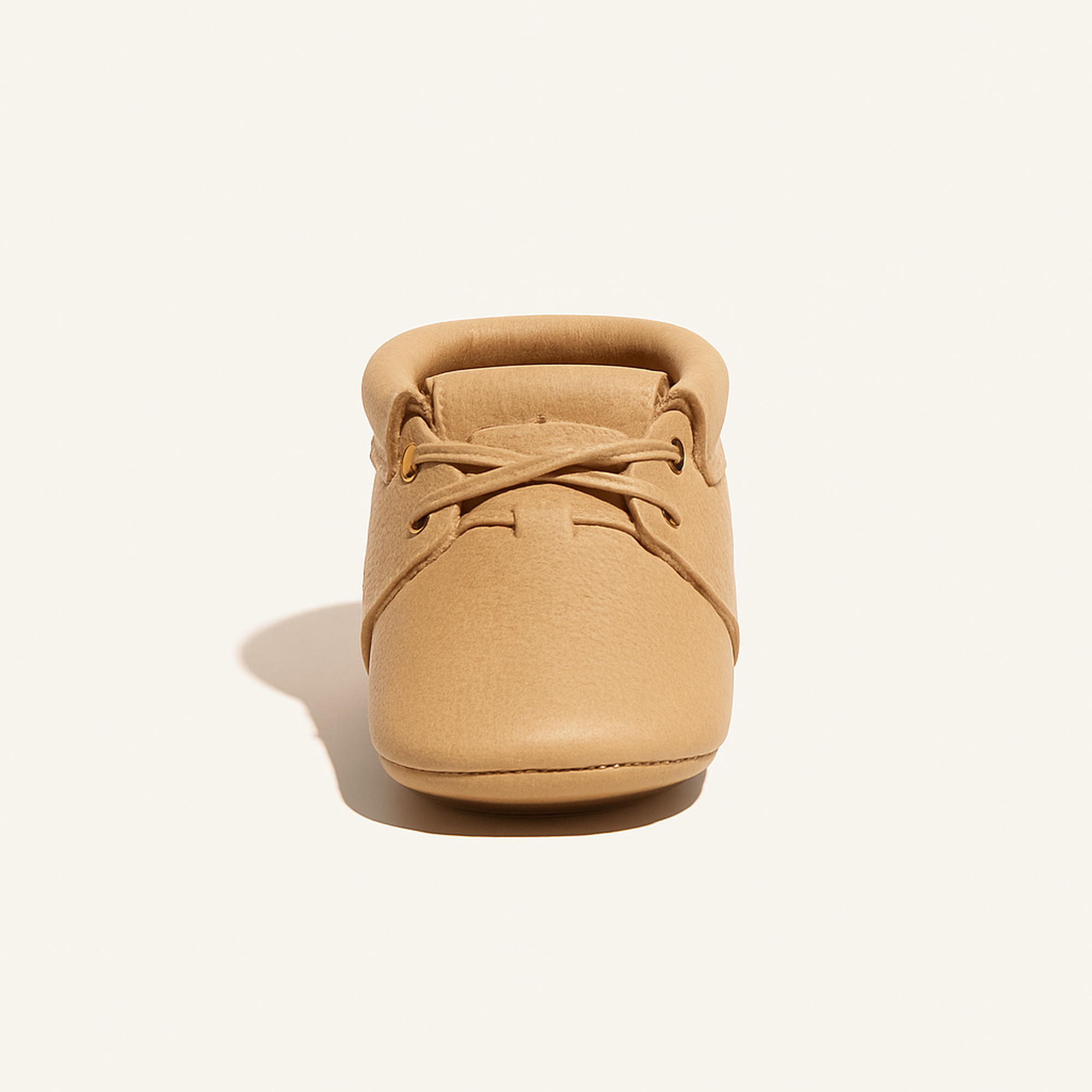 Weathered Brown Oxford Baby Shoe — primary — Clean ecommerce product shot — refreshed editorial photography