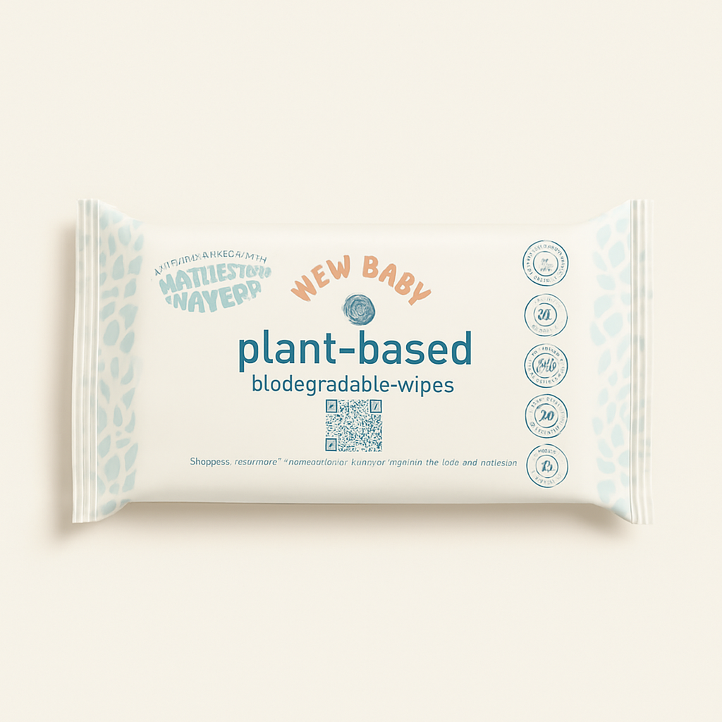 Kinder by Nature 100% Biodegradable Plant-Based Baby Wipes - 672 Count (12 packs of 56 wipes) — primary — Clean ecommerce product shot — refreshed editorial photography