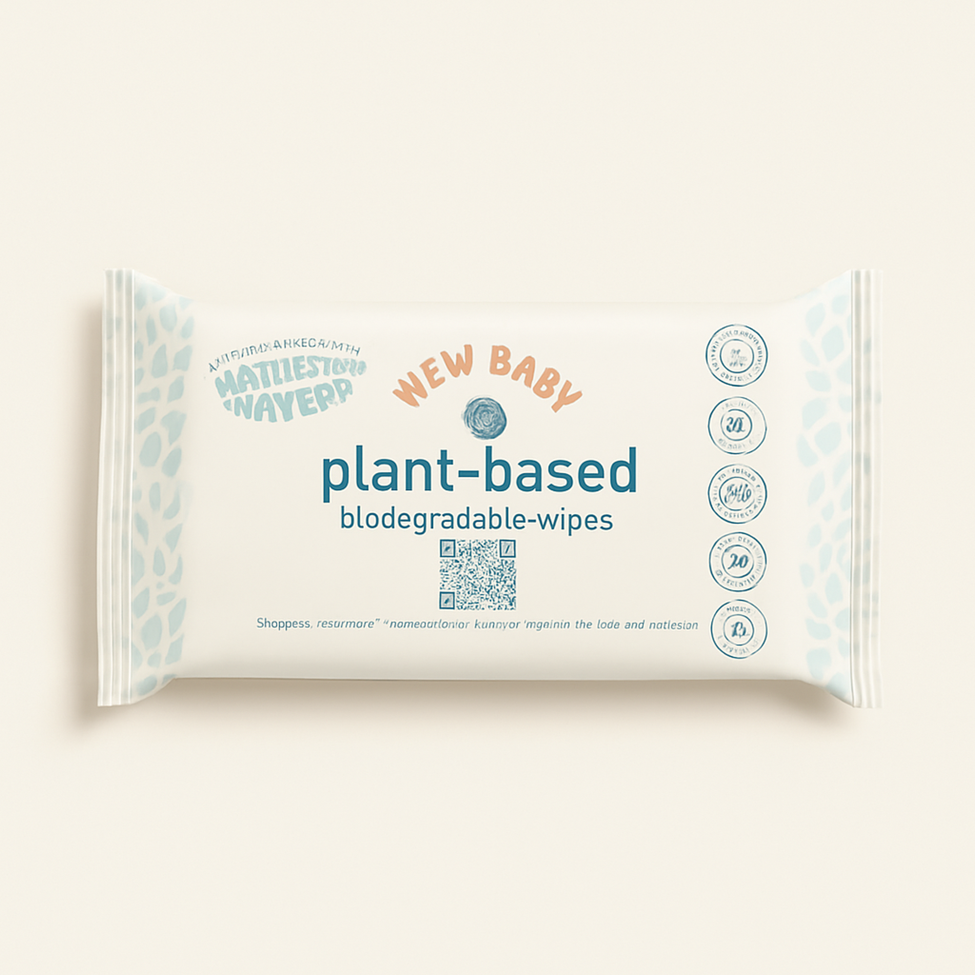 Kinder by Nature 100% Biodegradable Plant-Based Baby Wipes - 672 Count (12 packs of 56 wipes) — primary — Clean ecommerce product shot — refreshed editorial photography