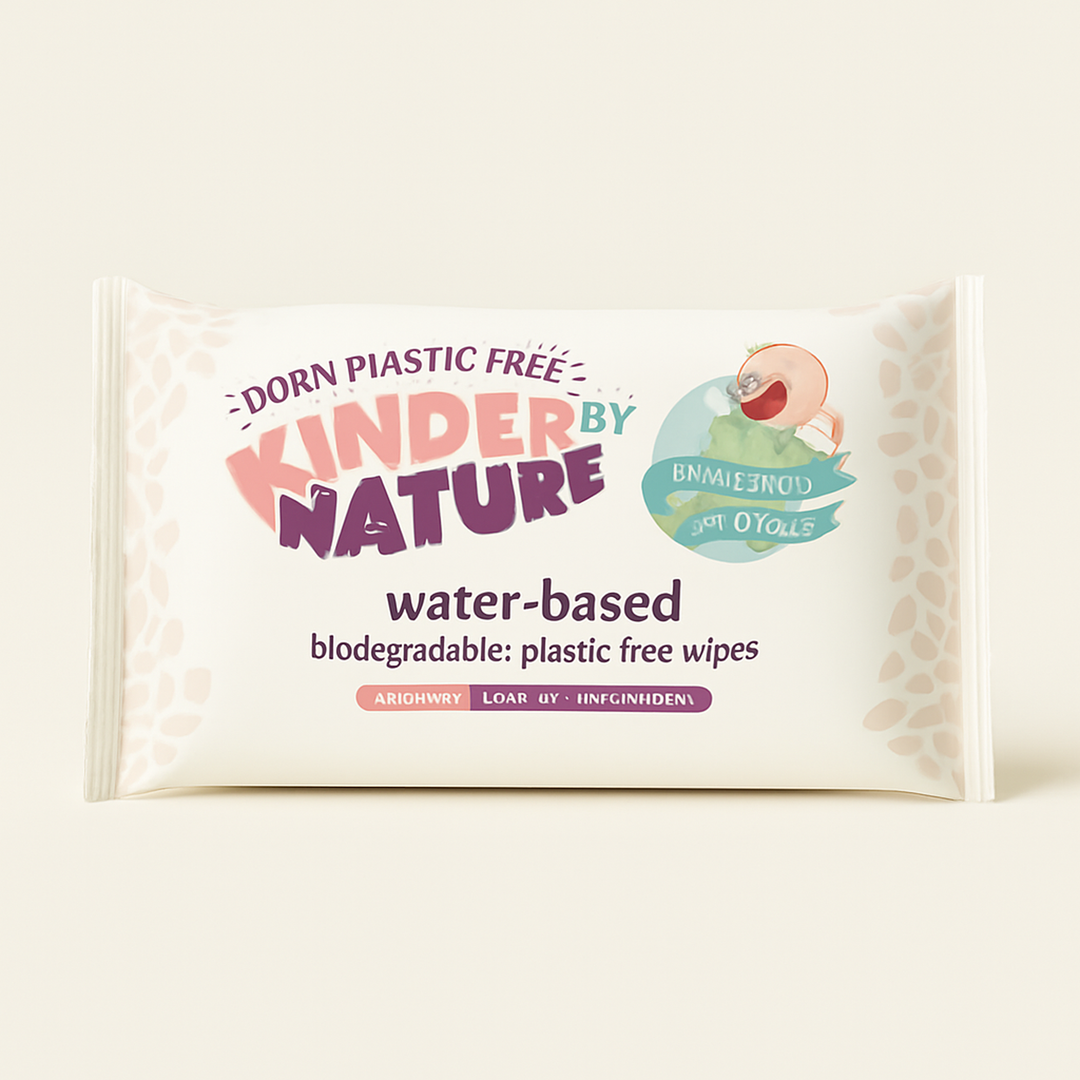 Kinder by Nature 100% Biodegradable Water-Based Baby Wipes - 672 Count (12 packs of 56 wipes) — primary — Clean ecommerce product shot — refreshed editorial photography