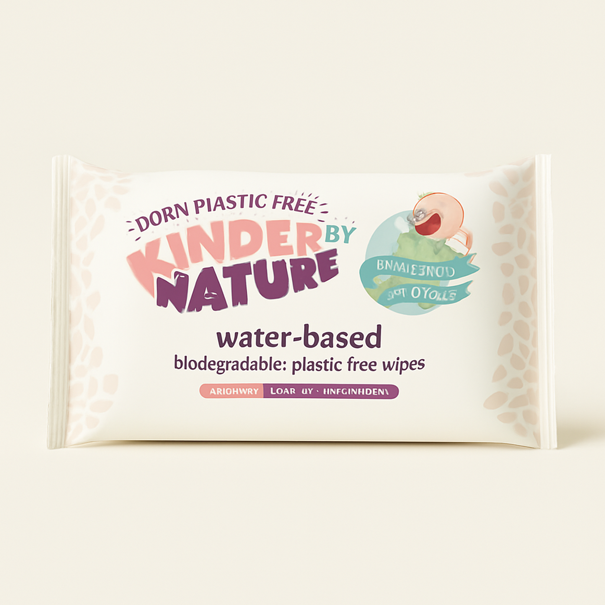 Kinder by Nature 100% Biodegradable Water-Based Baby Wipes - 672 Count (12 packs of 56 wipes) — primary — Clean ecommerce product shot — refreshed editorial photography