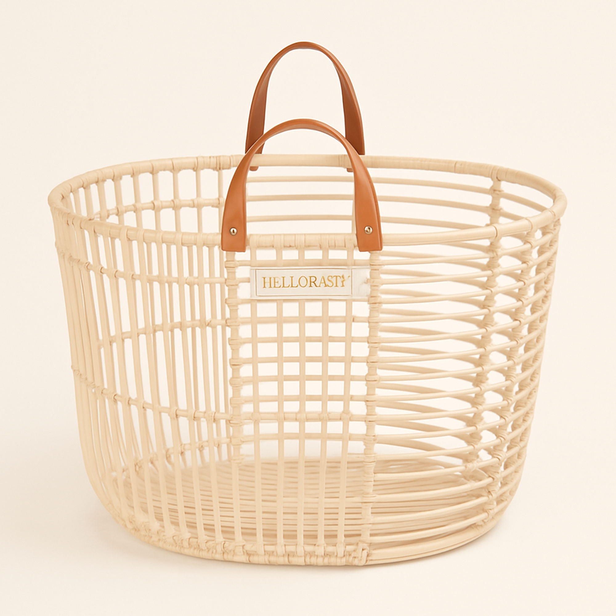 LELLOBABY™ - Which-Way Handwoven Rattan Storage Basket — primary — Clean ecommerce product shot — refreshed editorial photography