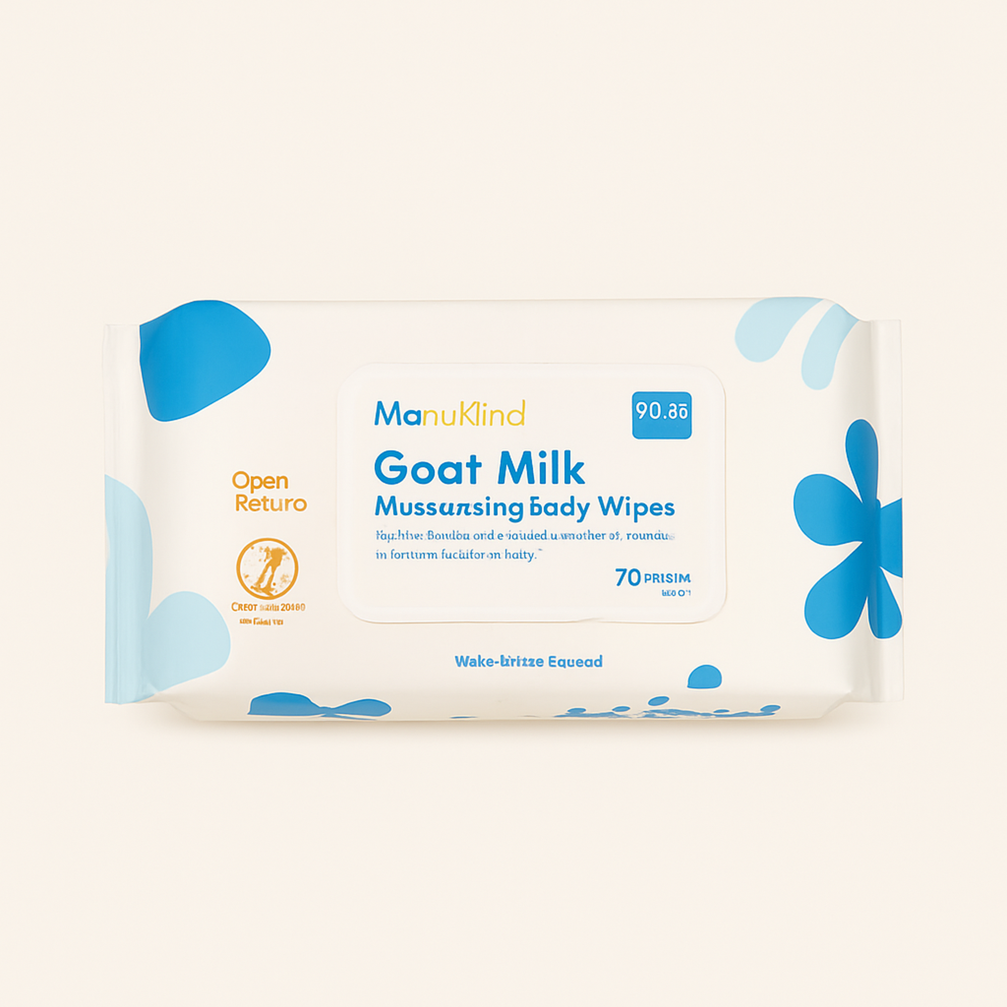 Manukind Goat Milk Baby Wipes — primary — Clean ecommerce product shot — refreshed editorial photography