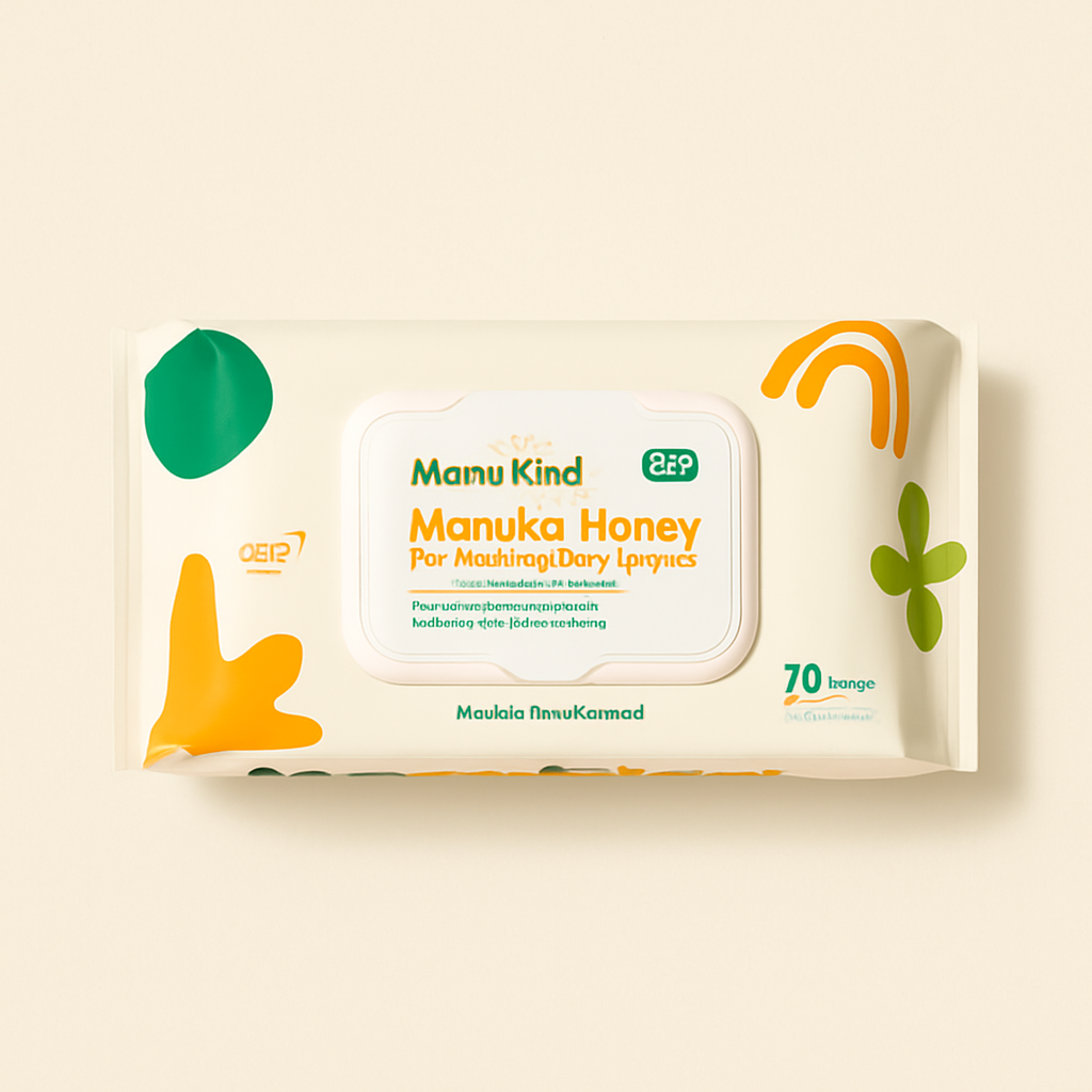 Manukind Manuka Honey Baby Wipes — primary — Clean ecommerce product shot — refreshed editorial photography