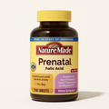 Nature Made® Prenatal Multivitamin with Folic Acid — primary — Clean ecommerce product shot — refreshed editorial photography