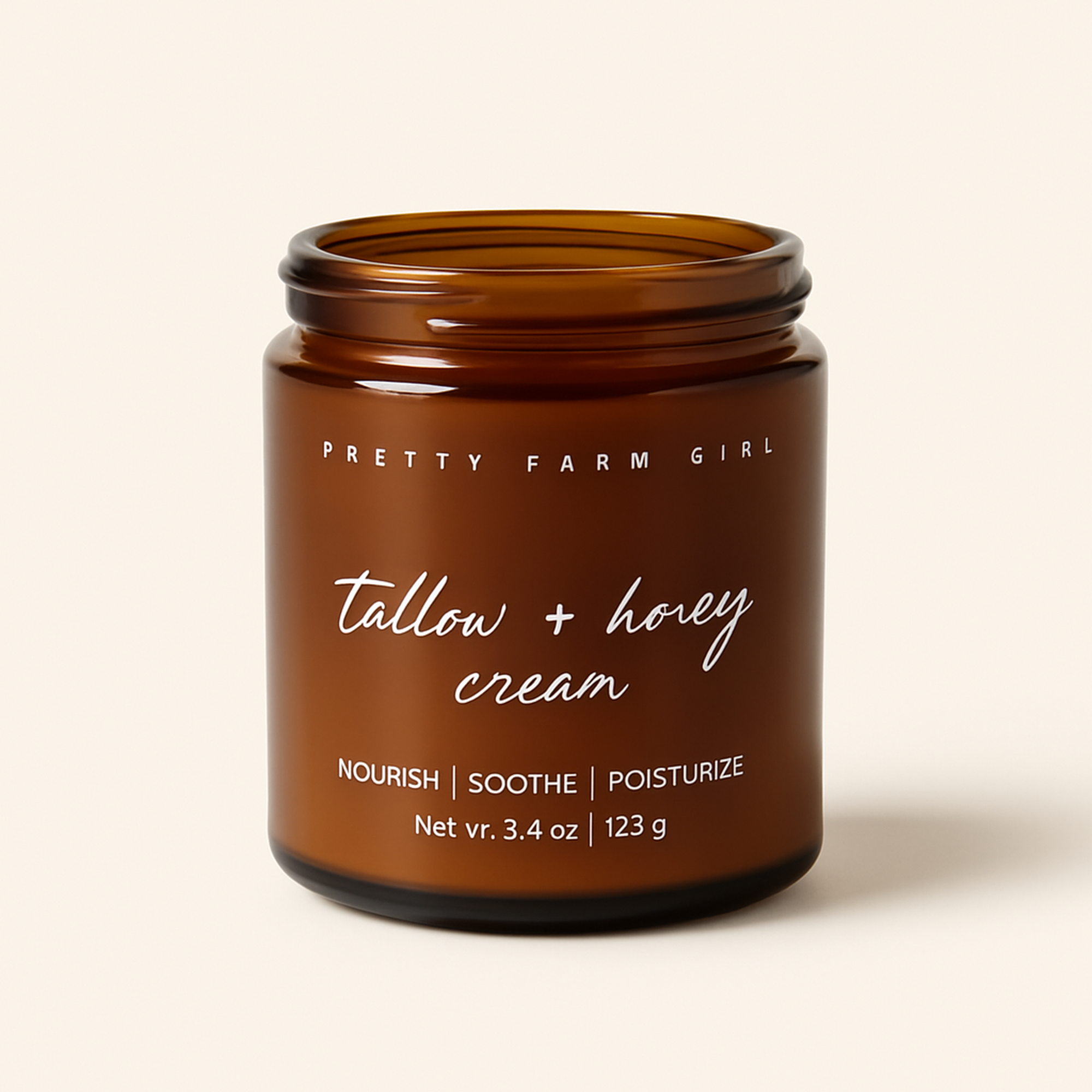 Fragrance Free Tallow + Honey Cream for Sensitive Skin — primary — Clean ecommerce product shot — refreshed editorial photography