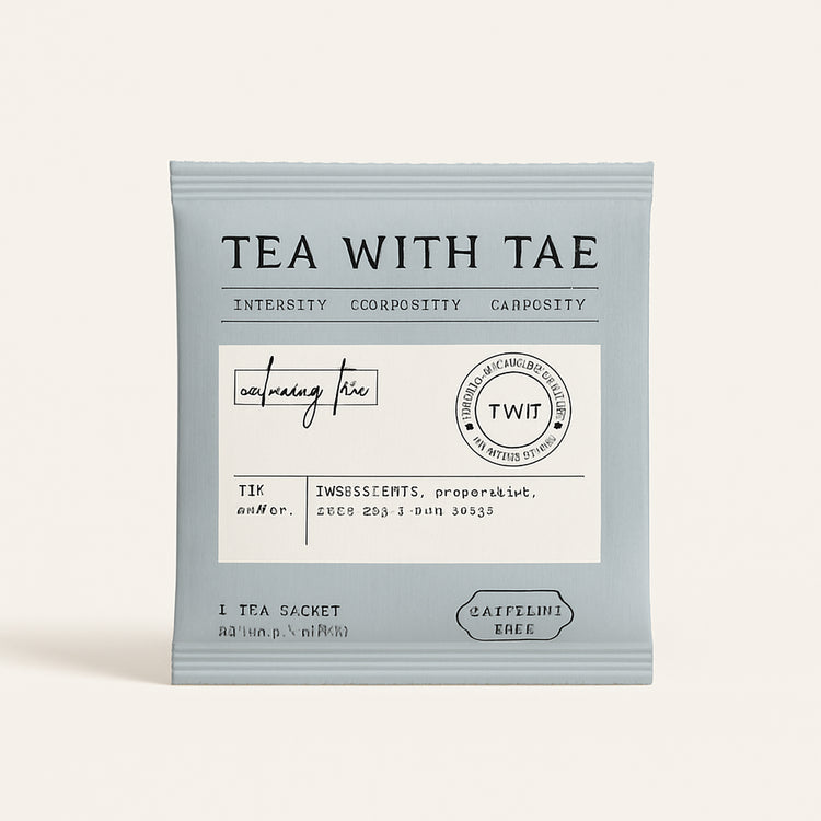 Calming Tea 50 ct. Overwrap Bag — primary — Clean ecommerce product shot — refreshed editorial photography