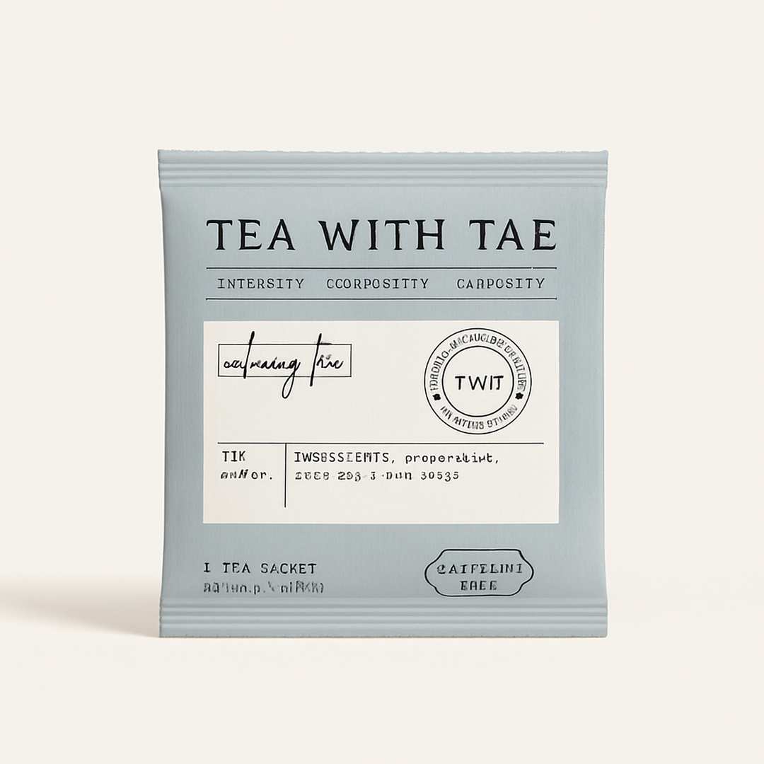 Calming Tea 50 ct. Overwrap Bag — primary — Clean ecommerce product shot — refreshed editorial photography