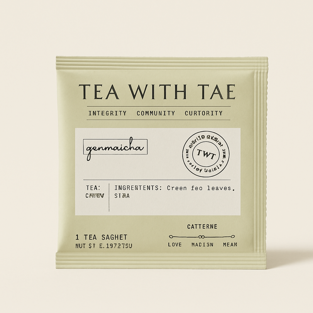 Genmaicha 50 ct. Overwrap Bag — primary — Clean ecommerce product shot — refreshed editorial photography