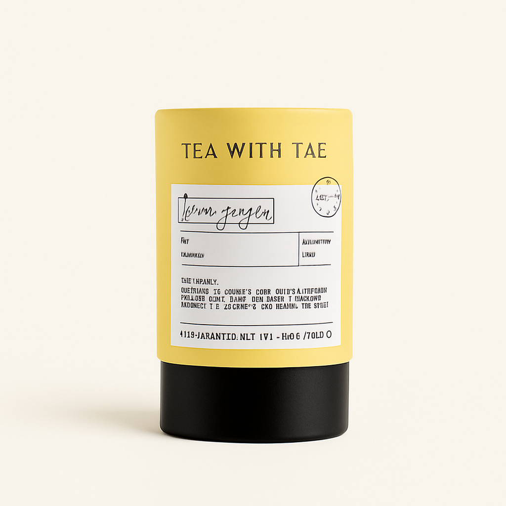 Lemon Ginger Mini Tea Tube (5 tea bags) — primary — Clean ecommerce product shot — refreshed editorial photography