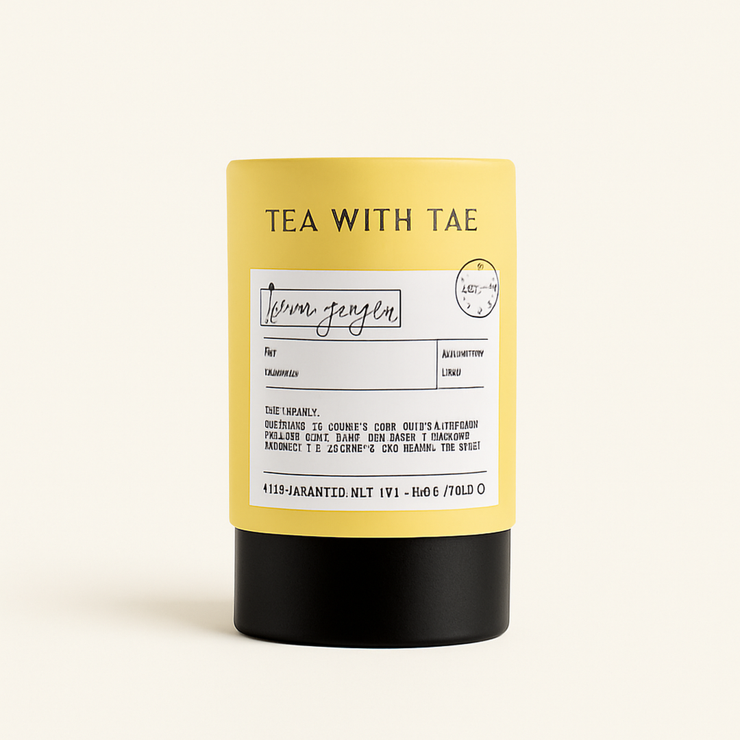 Lemon Ginger Mini Tea Tube (5 tea bags) — primary — Clean ecommerce product shot — refreshed editorial photography