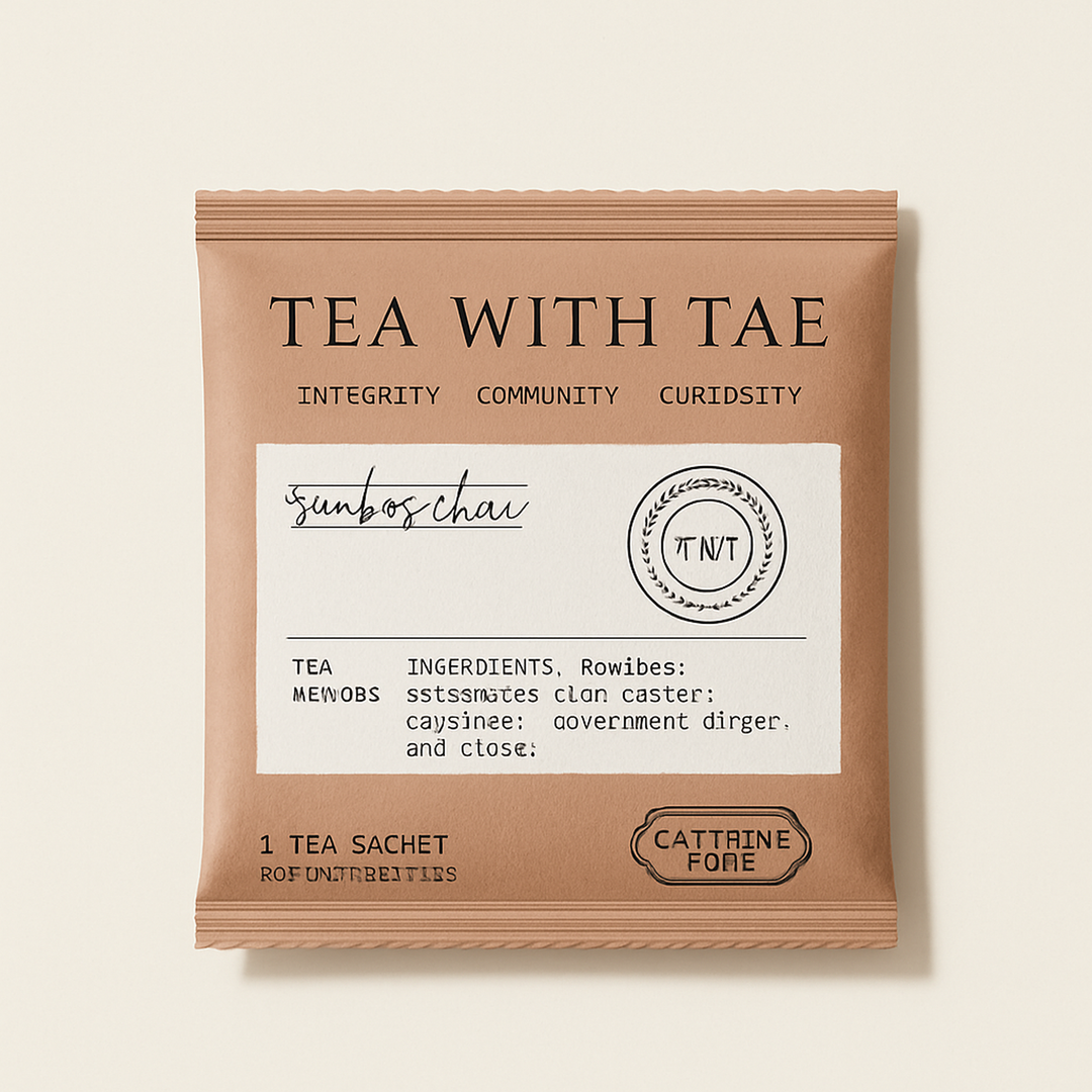 Rooibos Chai 50 ct. Overwrap Bag — primary — Clean ecommerce product shot — refreshed editorial photography