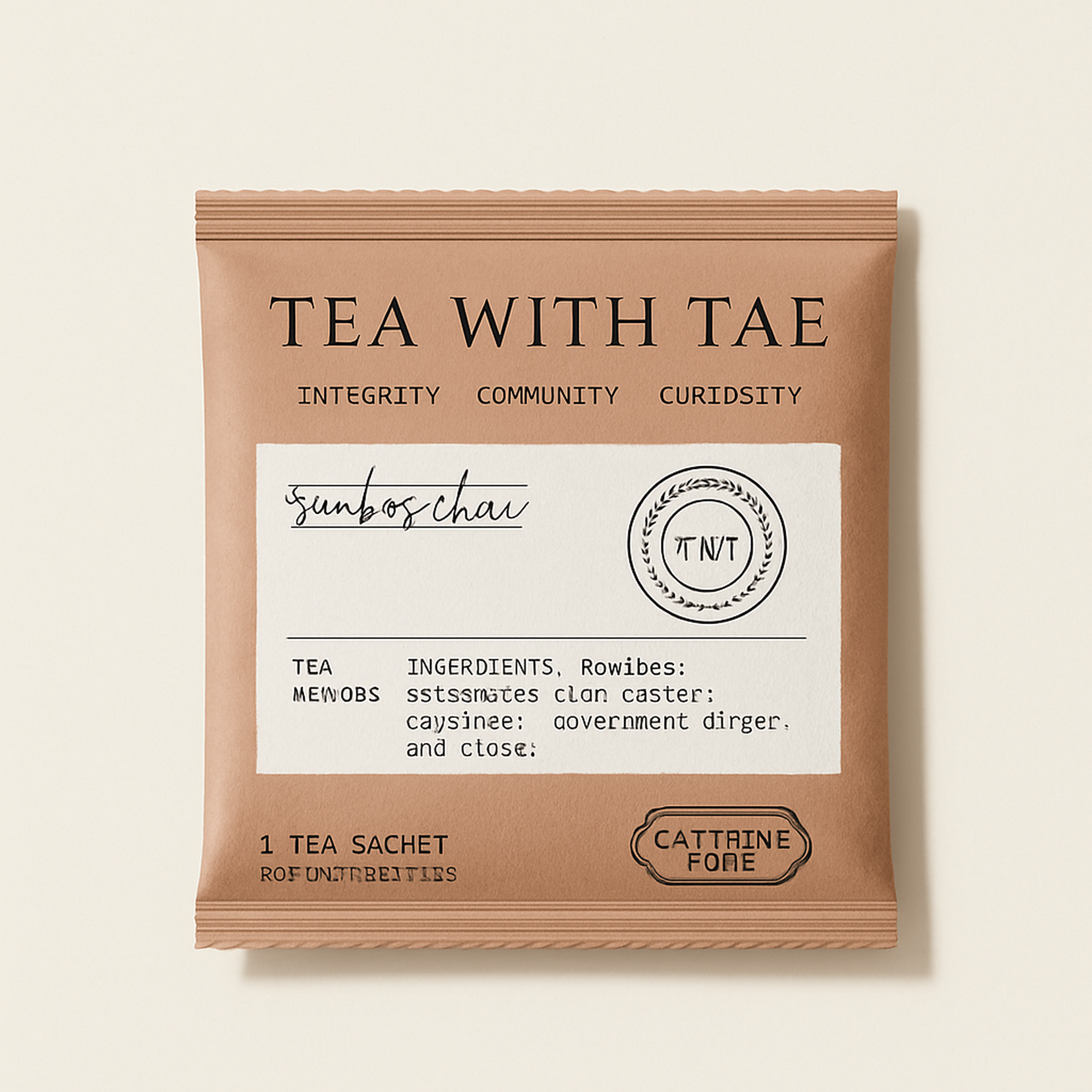Rooibos Chai 50 ct. Overwrap Bag — primary — Clean ecommerce product shot — refreshed editorial photography