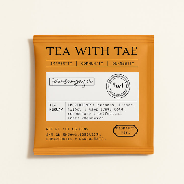 Turmeric Ginger 50 ct. Overwrap Bag — primary — Clean ecommerce product shot — refreshed editorial photography