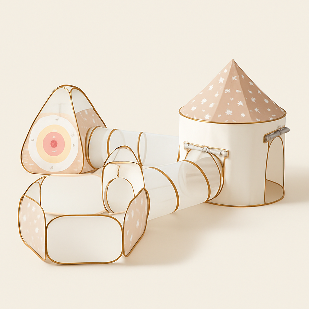 Tiny Land® Discovery 5-in-1 Play Tunnel With no Balls — primary — Clean ecommerce product shot — refreshed editorial photography
