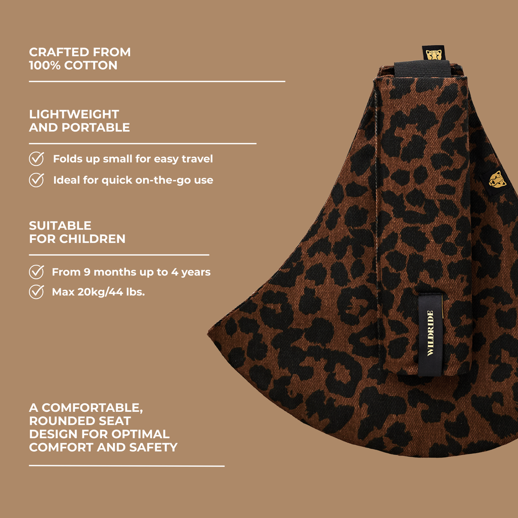 Toddler Carrier Leopard Print Brown