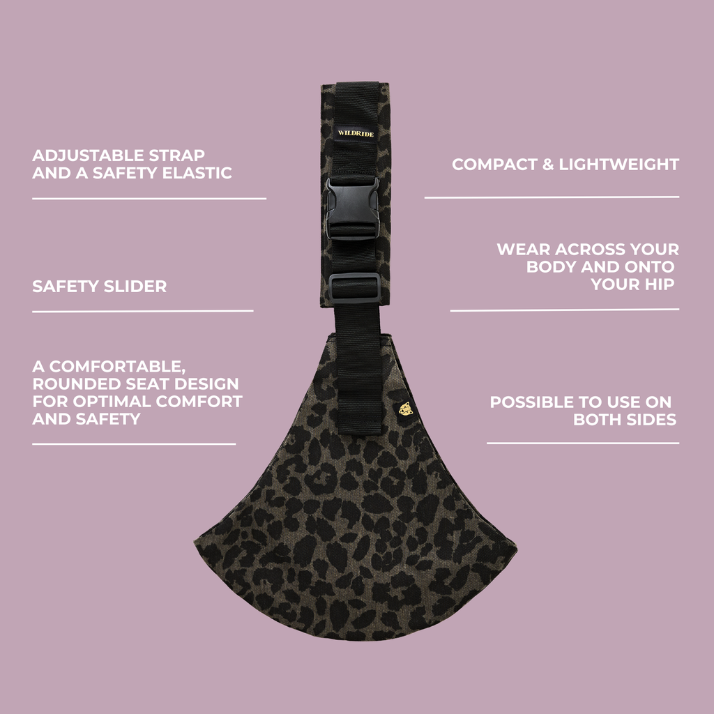 Toddler Carrier Leopard Print Grey