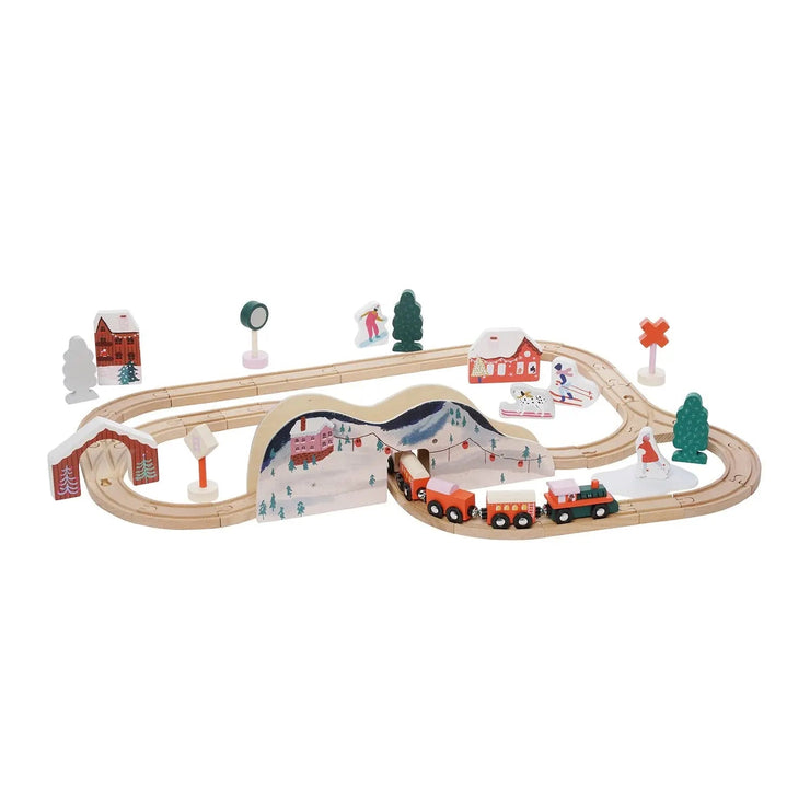 Alpine Express Wooden Toy Train Set by Manhattan Toy