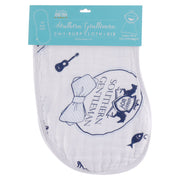 Gift Set: Southern Gentleman Baby Muslin Swaddle Blanket and Burp Cloth/Bib Combo by Little Hometown