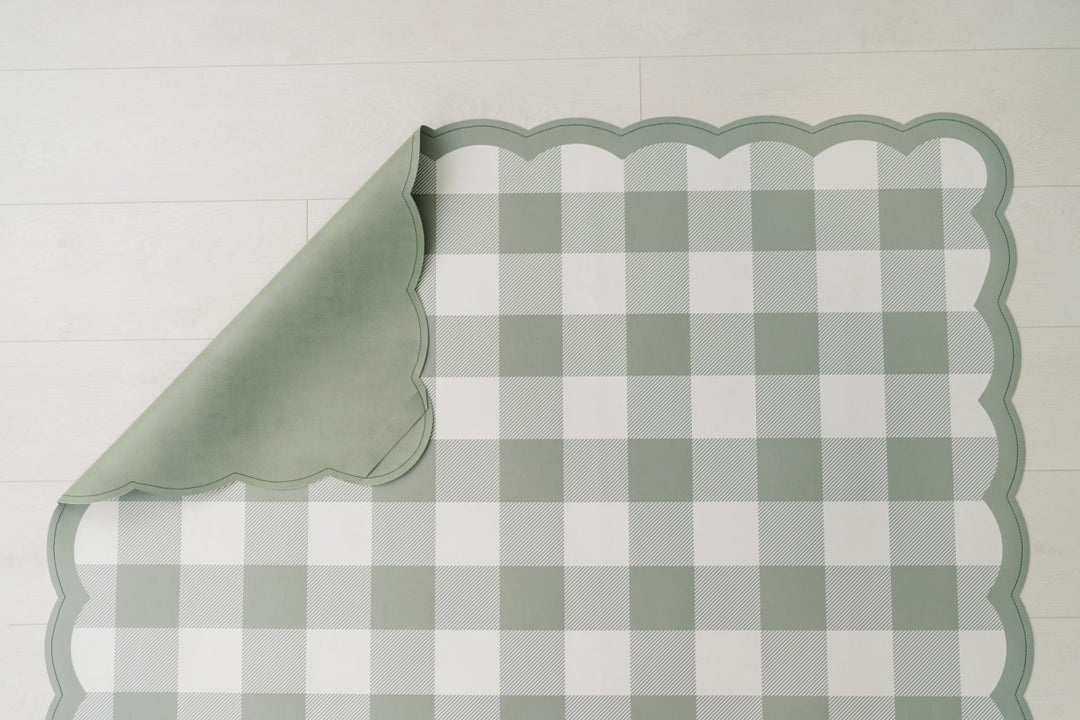 buffalo check in scallop - green