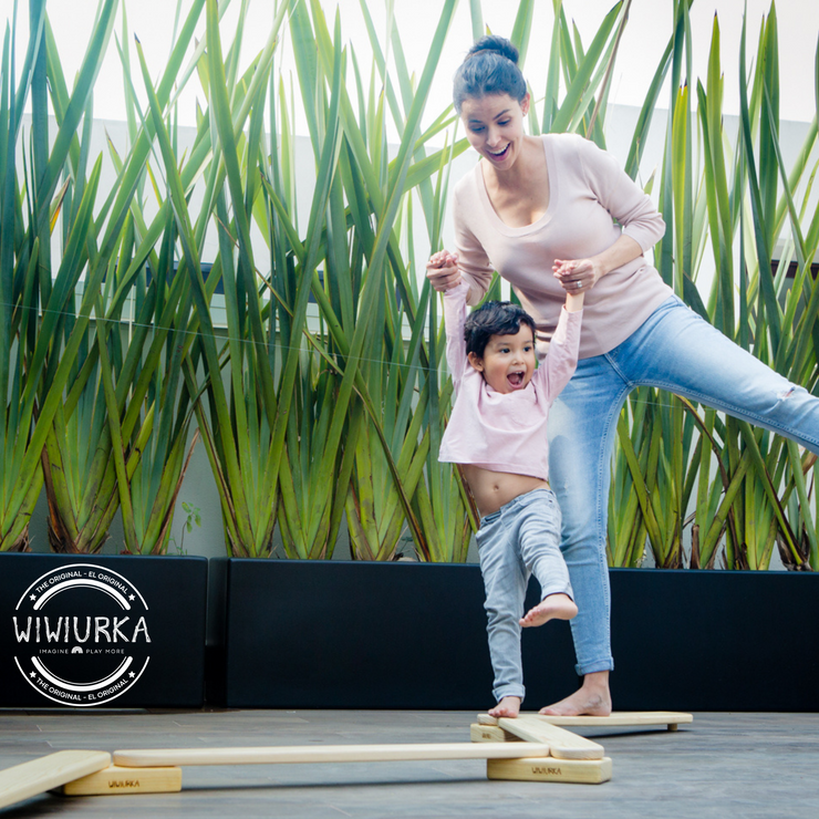 WOODEN BALANCE BEAM FOR KIDS by Wiwiurka Toys