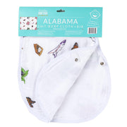 Muslin Baby Swaddle Blanket & Bib Gift Set: Alabama Floral by Little Hometown