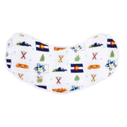 Gift Set: Colorado Baby Muslin Swaddle Blanket and Burp Cloth/Bib Combo by Little Hometown